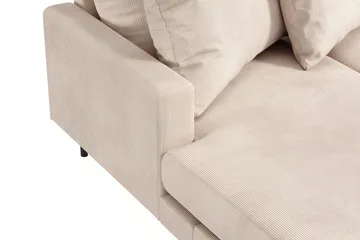 Menard 4-personers Højrevendt Stor U-formet Dyb Sofa med Divan og Chaiselong i Manchester - Beige - Møbler - Sofaer - U Sofa