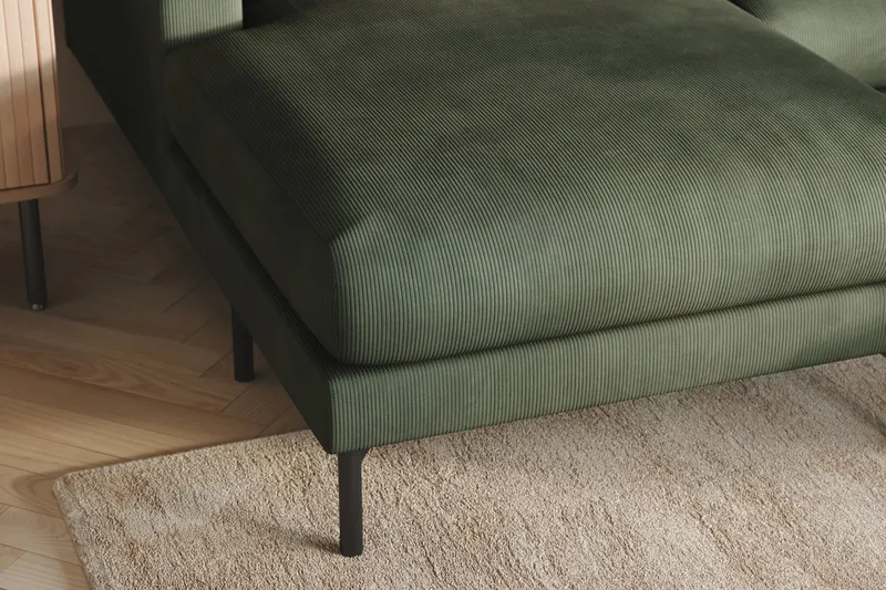 Menard 4-personers Højrevendt U-formet Sofa med Divan og Chaiselong i Manchester - Grøn - Møbler - Sofaer - U Sofa