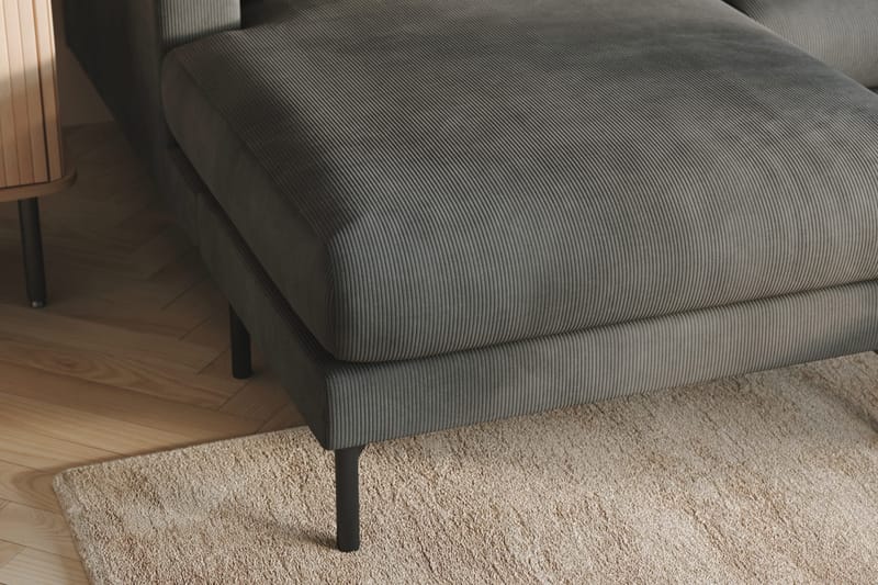 Menard 4-personers Højrevendt Stor U-formet Dyb Sofa med Divan og Chaiselong i Manchester - Grå - Møbler - Sofaer - U Sofa