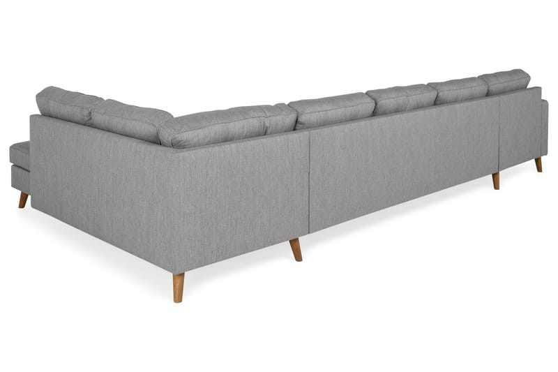 Monroe 6-personers Højrevendt U-formet Large Sofa med Divan og Chaiselong i Stof - Grå - Møbler - Sofaer - U Sofa