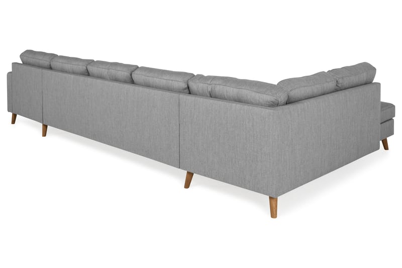Monroe 6-personers Venstrevendt U-formet Large Sofa med Divan og Chaiselong i Stof - Grå - Møbler - Sofaer - U Sofa
