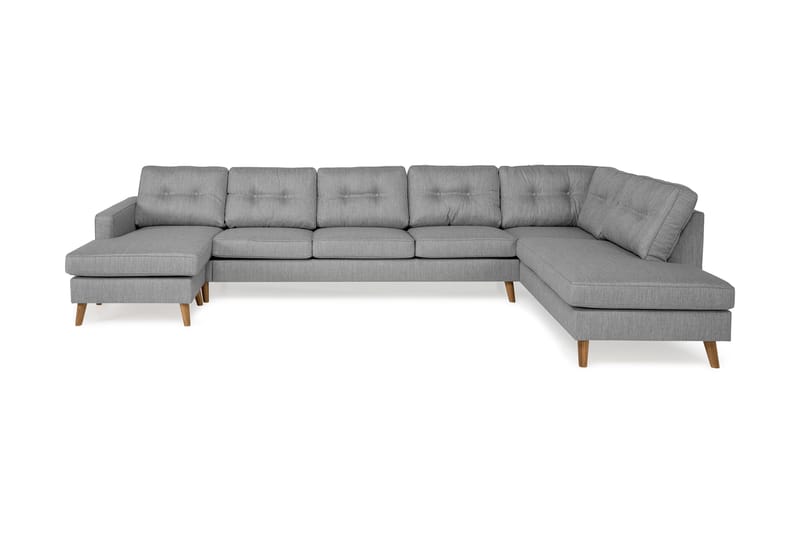Monroe U-sofa Large med Chaiselong Venstre - Grå - U Sofa
