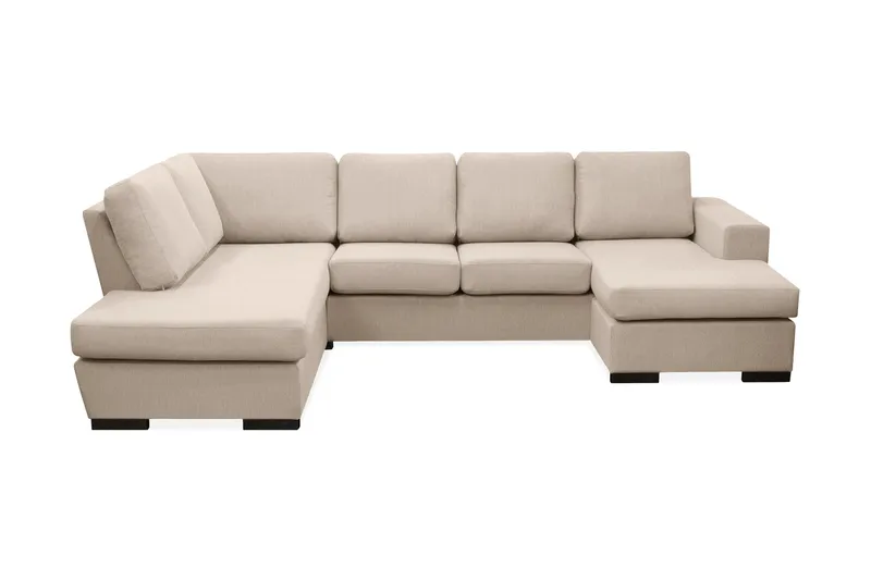 Nebraska U-sofa med Chaiselong Højre, Beige