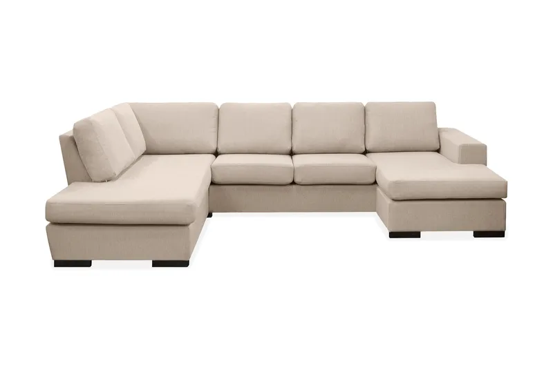 Nebraska U-sofa med Chaiselong Højre, Beige