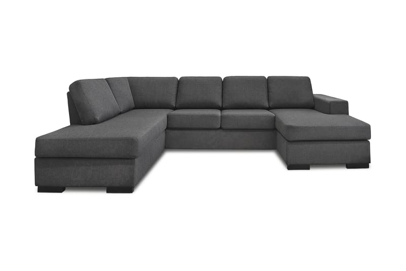 Nebraska U-sofa med Chaiselong Højre - Mørkegrå - U Sofa