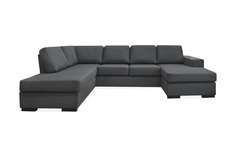 Nebraska U-sofa med Chaiselong Højre - Mørkegrå - U Sofa