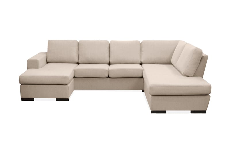 Nebraska U-sofa med Chaiselong Venstre - Beige - U Sofa