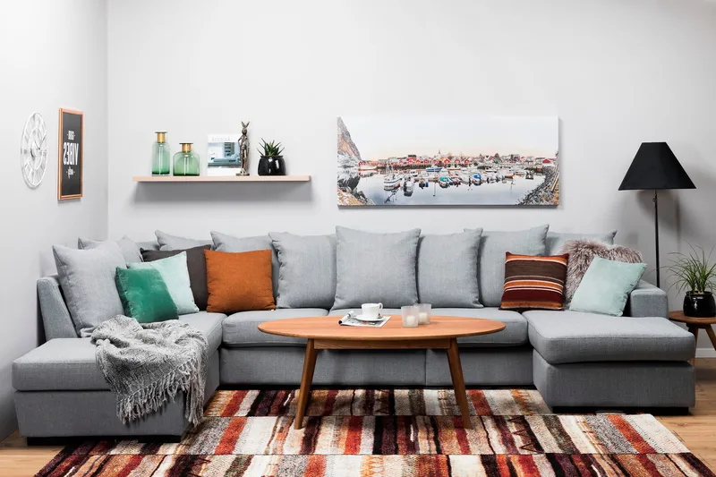 Nebraska U-sofa Venstre Løse Puder - Lysegrå - Møbler - Sofaer - U Sofa