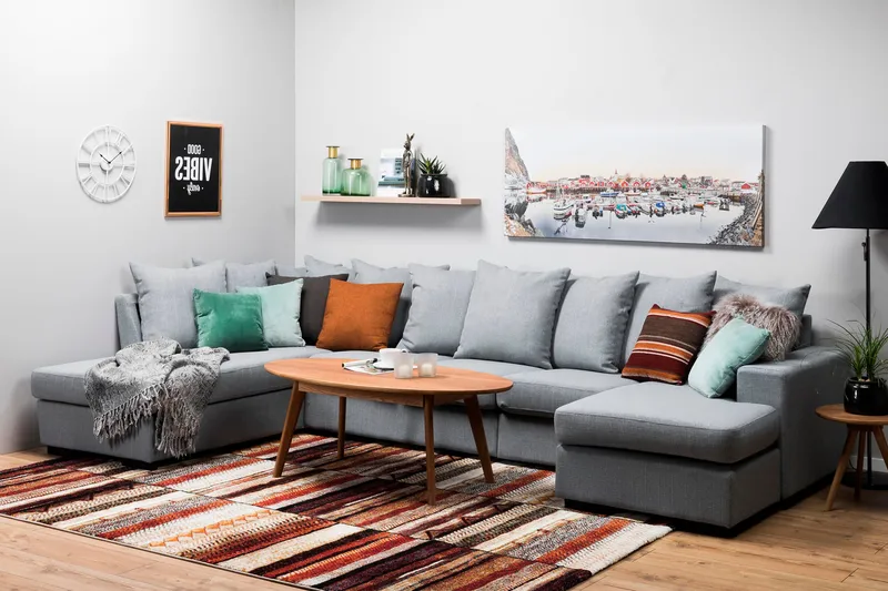 Nebraska U-sofa Venstre Løse Puder - Lysegrå - Møbler - Sofaer - U Sofa