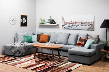 Nebraska U-sofa Venstre Løse Puder - Lysegrå - Møbler - Sofaer - U Sofa