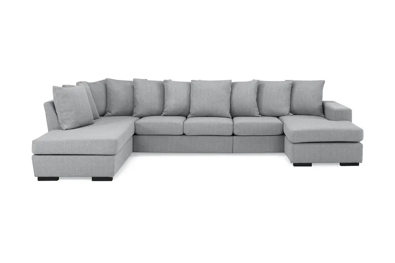 Nebraska U-sofa Venstre Løse Puder, Lysegrå