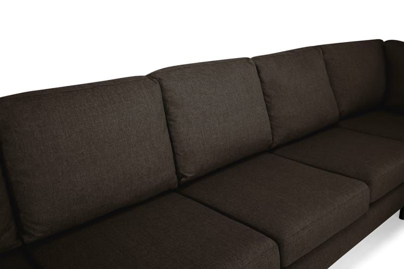 Nordic U-sofa Large med Chaiselong Venstre - Brun/Sort - U Sofa