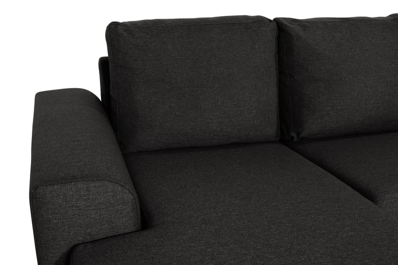 Ocean 4-personers Venstrevendt U-formet Sofa med Divan og Chaiselong i Stof - Sort - Møbler - Sofaer - U Sofa