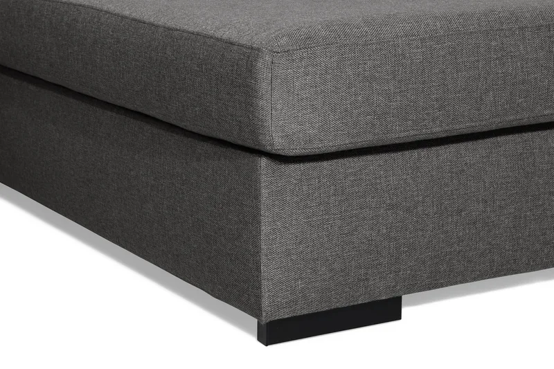 Ocean 4-personers Højrevendt U-formet Sofa med Divan og Chaiselong i Stof - Mørkegrå - Møbler - Sofaer - U Sofa