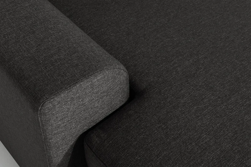 Ocean 4-personers Venstrevendt U-formet Sofa med Divan og Chaiselong i Stof - Sort - Møbler - Sofaer - U Sofa