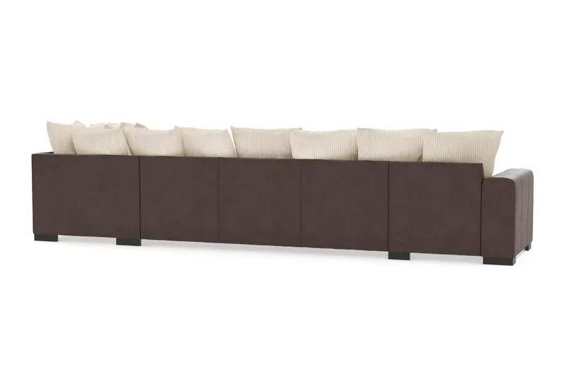 Ocean 5-personers Højrevendt U-formet Large Sofa med Divan og Chaiselong i Manchester - Beige - Møbler - Sofaer - U Sofa