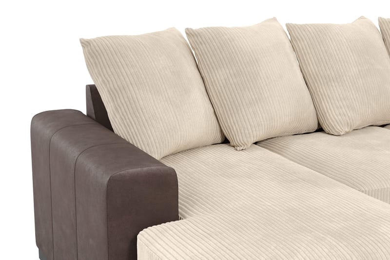 Ocean 5-personers Højrevendt U-formet Large Sofa med Divan og Chaiselong i Manchester - Beige - Møbler - Sofaer - U Sofa