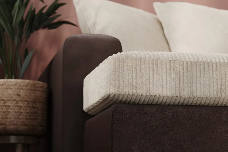 Ocean 5-personers Højrevendt U-formet Large Sofa med Divan og Chaiselong i Manchester - Beige - Møbler - Sofaer - U Sofa