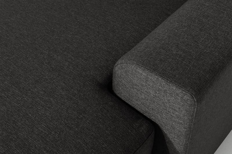 Ocean 5-personers Højrevendt U-formet Large Sofa med Divan og Chaiselong i Stof - Sort - Møbler - Sofaer - U Sofa