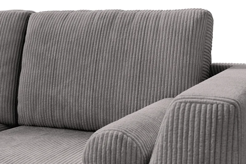 Ocean Lyx 6-personers Venstrevendt U-formet Sofa med Divan og Chaiselong + Fodskammel i Manchester - Mørkegrå - Møbler - Sofaer - U Sofa