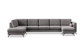 Ocean Lyx 6-personers Venstrevendt U-formet Sofa med Divan og Chaiselong + Fodskammel i Manchester