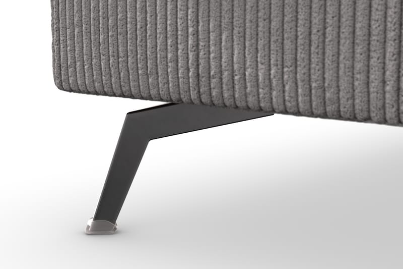 Ocean Lyx 6-personers Venstrevendt U-formet Sofa med Divan og Chaiselong + Fodskammel i Manchester - Mørkegrå - Møbler - Sofaer - U Sofa