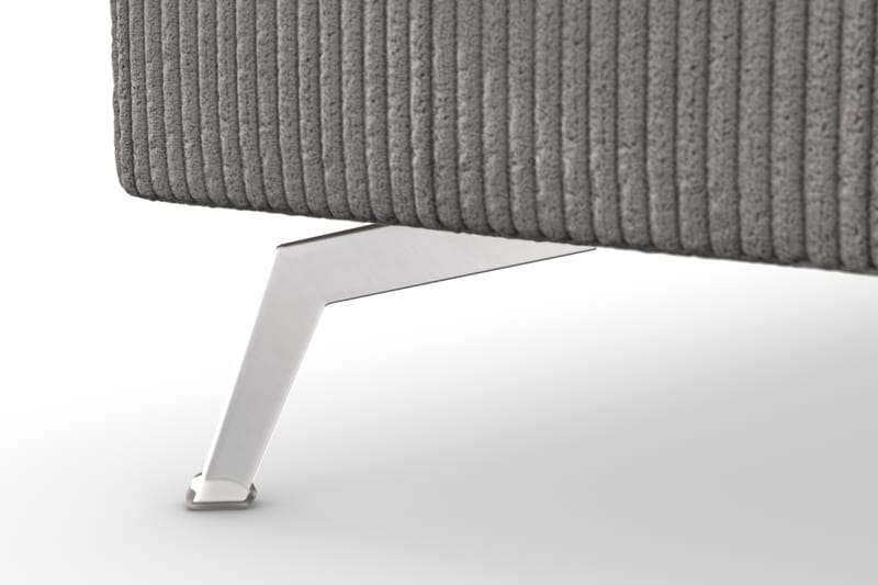 Ocean Lyx 6-personers Venstrevendt U-formet Sofa med Divan og Chaiselong + Fodskammel i Manchester - Mørkegrå - Møbler - Sofaer - U Sofa