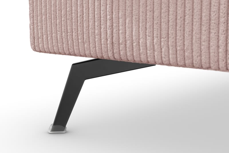 Ocean Lyx 6-personers Venstrevendt U-formet Sofa med Divan og Chaiselong + Fodskammel i Manchester - Rosa - Møbler - Sofaer - U Sofa
