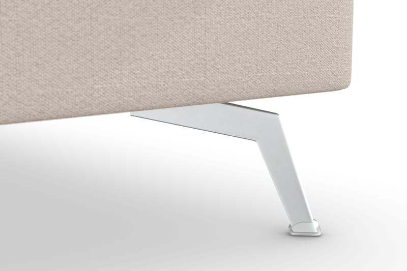 Ocean Lyx 6-personers Højrevendt U-formet Sofa med Divan og Chaiselong + Fodskammel i Stof - Beige - Møbler - Sofaer - U Sofa