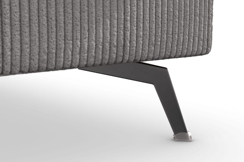 Ocean Lyx 6-personers Højrevendt U-formet Sofa med Divan og Chaiselong + Fodskammel i Manchester - Mørkegrå - Møbler - Sofaer - U Sofa