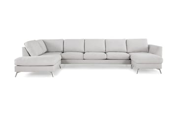 Ocean Lyx 6-personers Venstrevendt U-formet Sofa med Divan og Chaiselong + Fodskammel i Stof