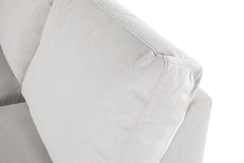 Ocean Lyx 6-personers Venstrevendt U-formet Sofa med Divan og Chaiselong + Fodskammel i Stof - Lysegrå - Møbler - Sofaer - U Sofa
