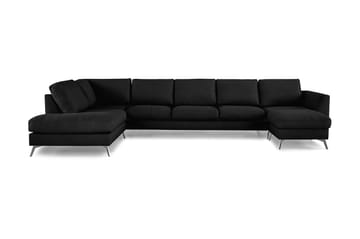 Ocean Lyx 6-personers Venstrevendt U-formet Sofa med Divan og Chaiselong + Fodskammel i Stof