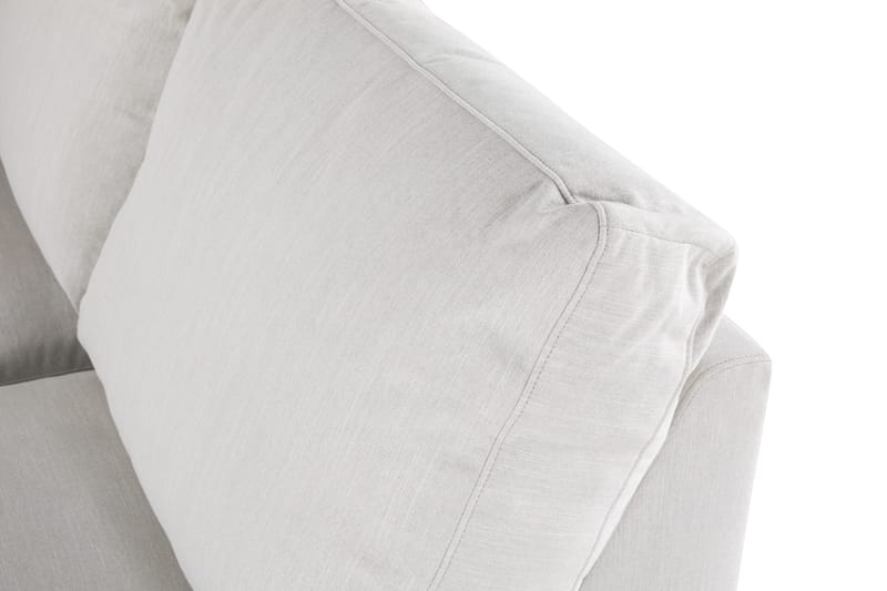 Ocean Lyx 6-personers Venstrevendt U-formet Sofa med Divan og Chaiselong + Fodskammel i Stof - Lysegrå - Møbler - Sofaer - U Sofa