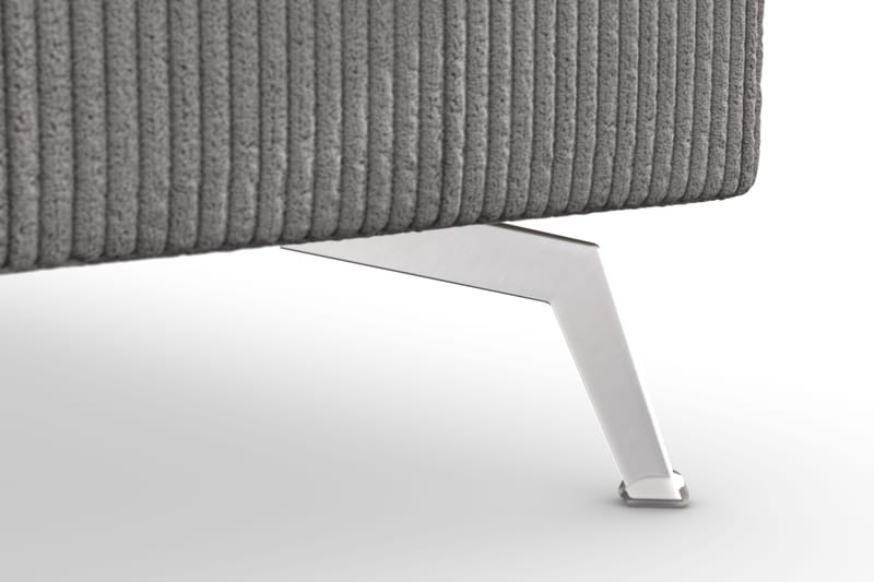 Ocean Lyx 6-personers Højrevendt U-formet Sofa med Divan og Chaiselong + Fodskammel i Manchester - Mørkegrå - Møbler - Sofaer - U Sofa