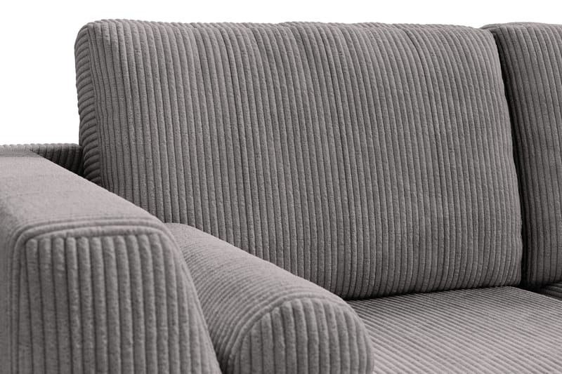 Ocean Lyx 6-personers Højrevendt U-formet Sofa med Divan og Chaiselong + Fodskammel i Manchester - Mørkegrå - Møbler - Sofaer - U Sofa