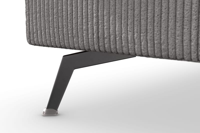 Ocean Lyx 6-personers Venstrevendt U-formet Sofa med Divan og Chaiselong + Fodskammel i Manchester - Mørkegrå - Møbler - Sofaer - U Sofa