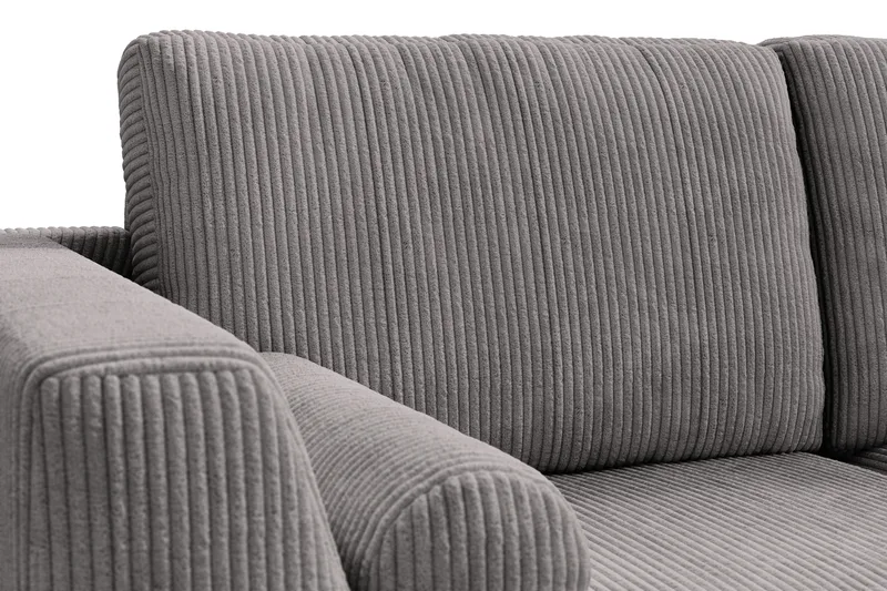 Ocean Lyx 6-personers Højrevendt U-formet Sofa med Divan og Chaiselong + Fodskammel i Manchester - Mørkegrå - Møbler - Sofaer - U Sofa