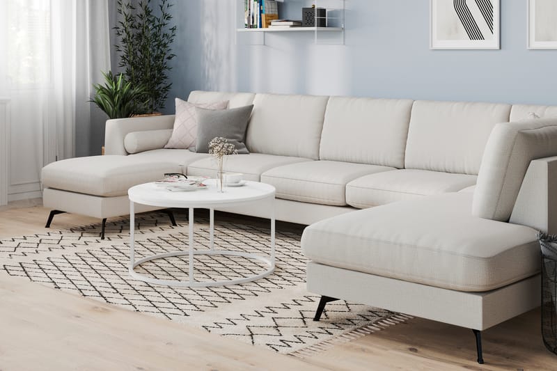 Ocean Lyx U-sofa med Chaiselong Højre - Hørbeige - U Sofa