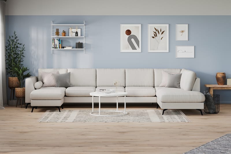 Ocean Lyx U-sofa med Chaiselong Højre - Hørbeige - U Sofa