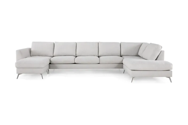 Ocean Lyx U-sofa med Chaiselong Højre, Hørbeige