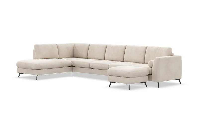 Ocean Lyx U-sofa med Chaiselong Venstre - Beige - Møbler - Sofaer - U Sofa