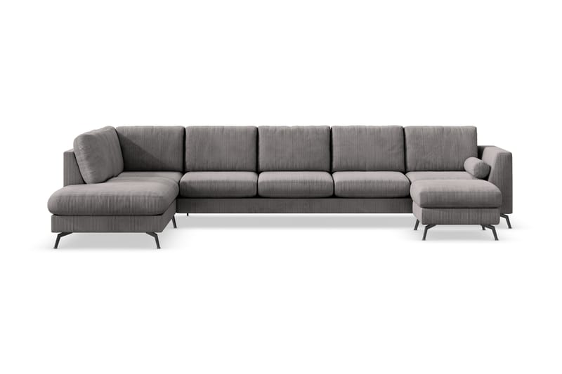 Ocean Lyx U-sofa med Chaiselong Venstre - Mørkegrå - U Sofa