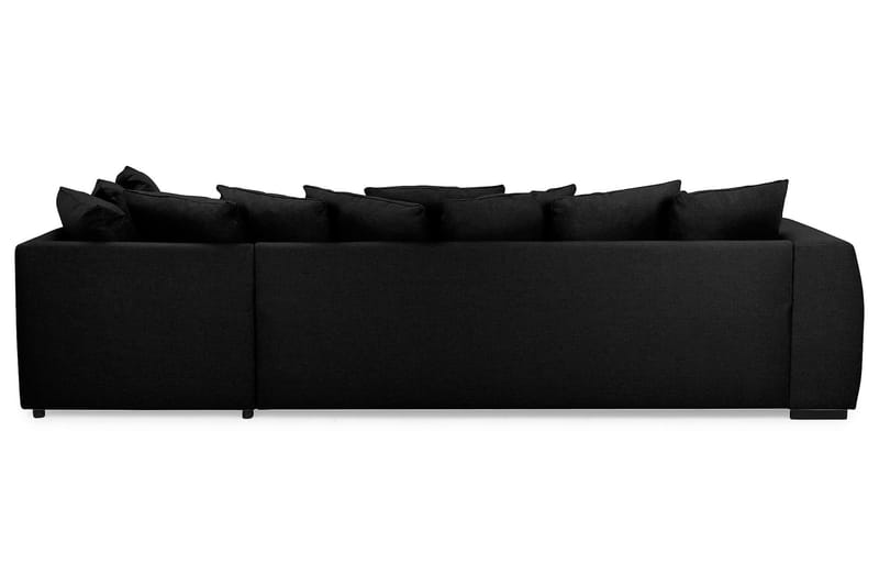 Optus 4-personers Højrevendt U-formet Sofa med Divan og Chaiselong i Stof inkl. Kuvertpuder - Sort - Møbler - Sofaer - U Sofa