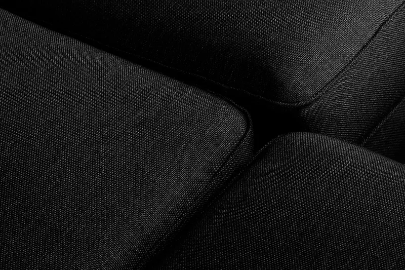 Optus 4-personers Venstrevendt U-formet Sofa med Divan og Chaiselong i Stof - Sort - Møbler - Sofaer - U Sofa