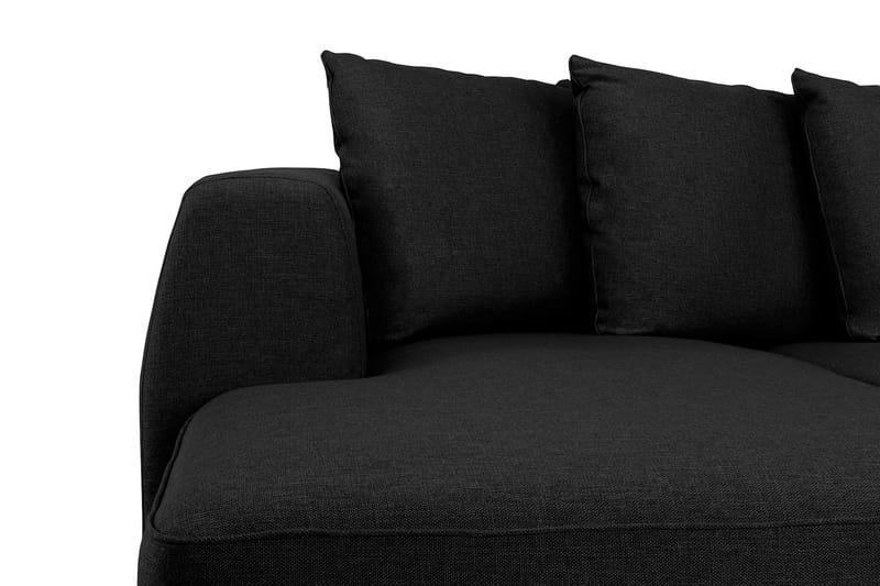 Optus 4-personers Højrevendt U-formet Sofa med Divan og Chaiselong i Stof inkl. Kuvertpuder - Sort - Møbler - Sofaer - U Sofa