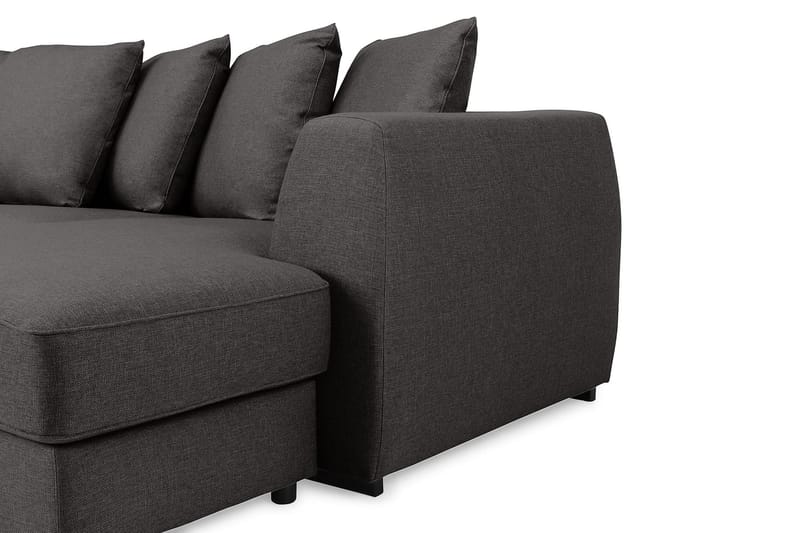 Optus 4-personers Venstrevendt U-formet Sofa med Divan og Chaiselong i Stof inkl. Kuvertpuder - Mørkegrå - Møbler - Sofaer - U Sofa