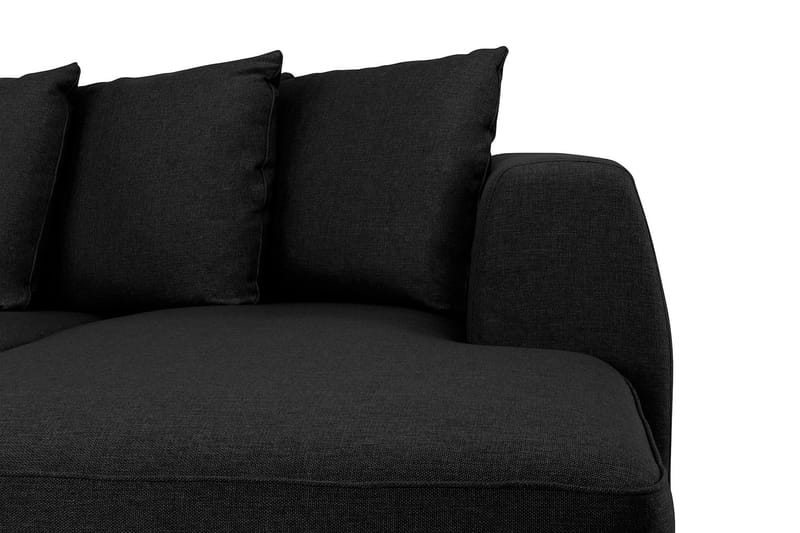 Optus 4-personers Venstrevendt U-formet Sofa med Divan og Chaiselong i Stof inkl. Kuvertpuder - Sort - Møbler - Sofaer - U Sofa