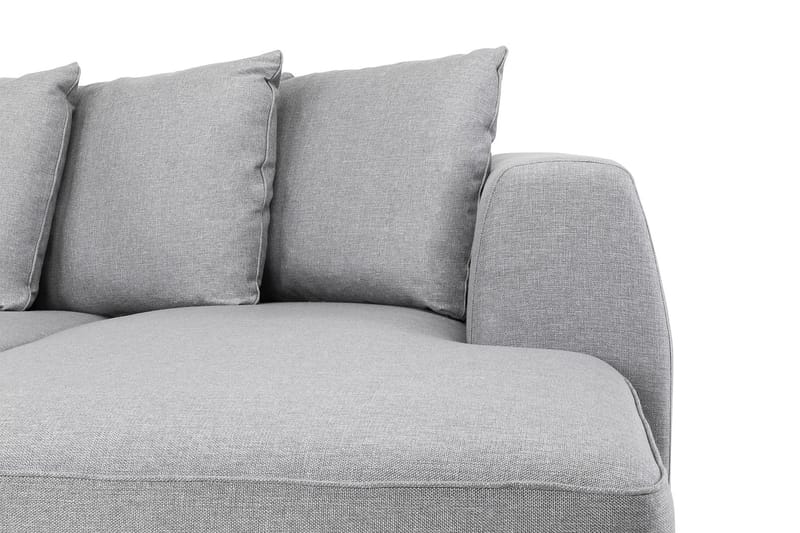 Optus 4-personers Venstrevendt U-formet Sofa med Divan og Chaiselong i Stof inkl. Kuvertpuder - Lysegrå - Møbler - Sofaer - U Sofa