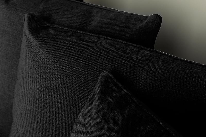 Optus 4-personers Venstrevendt U-formet Sofa med Divan og Chaiselong i Stof inkl. Kuvertpuder - Sort - Møbler - Sofaer - U Sofa